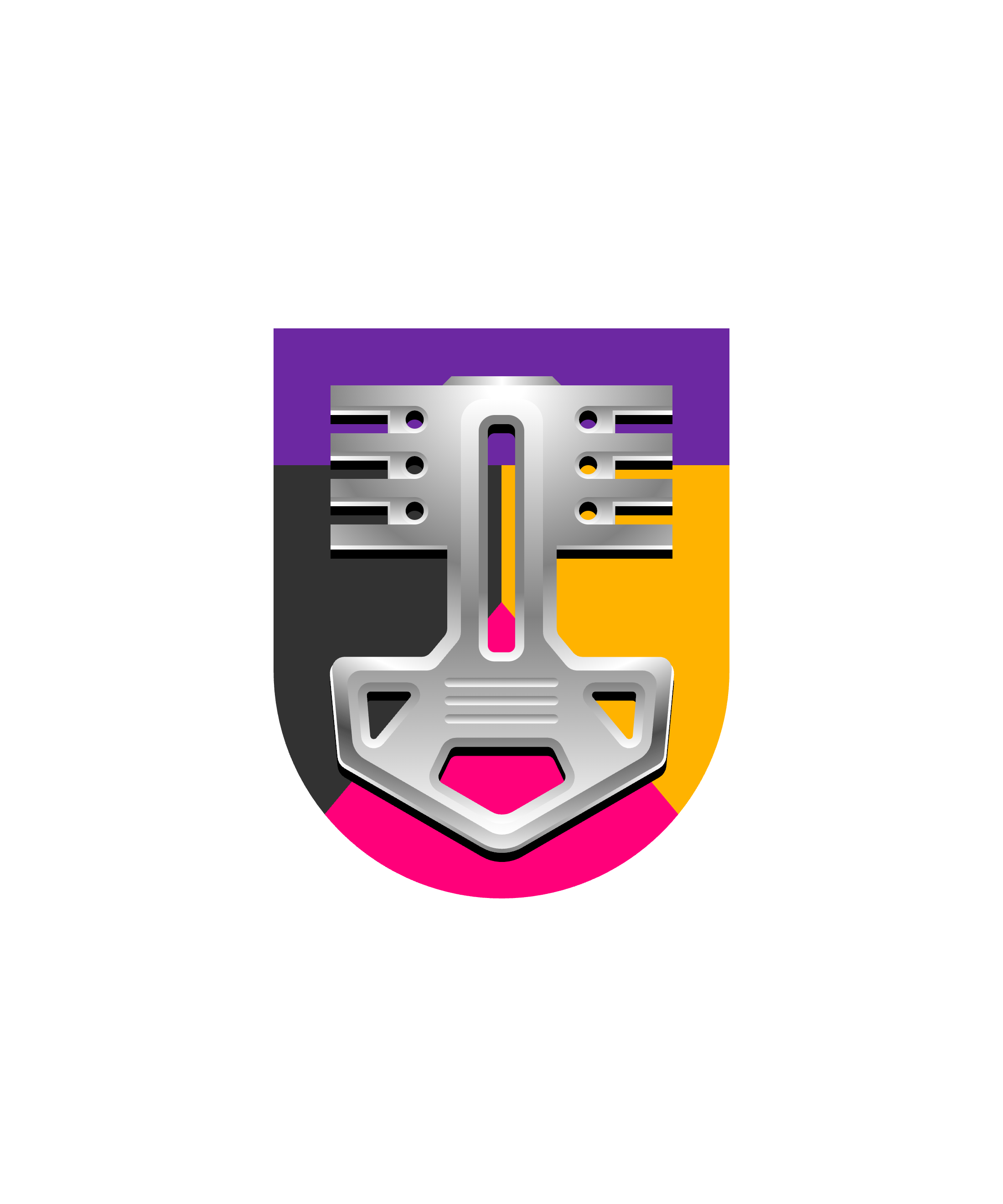 Vault Key on Onyx Gold Pink and Ultraviolet Per Pall Inverted and a Chief